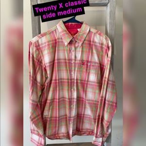 Western rodeo shirt women’s pink button up